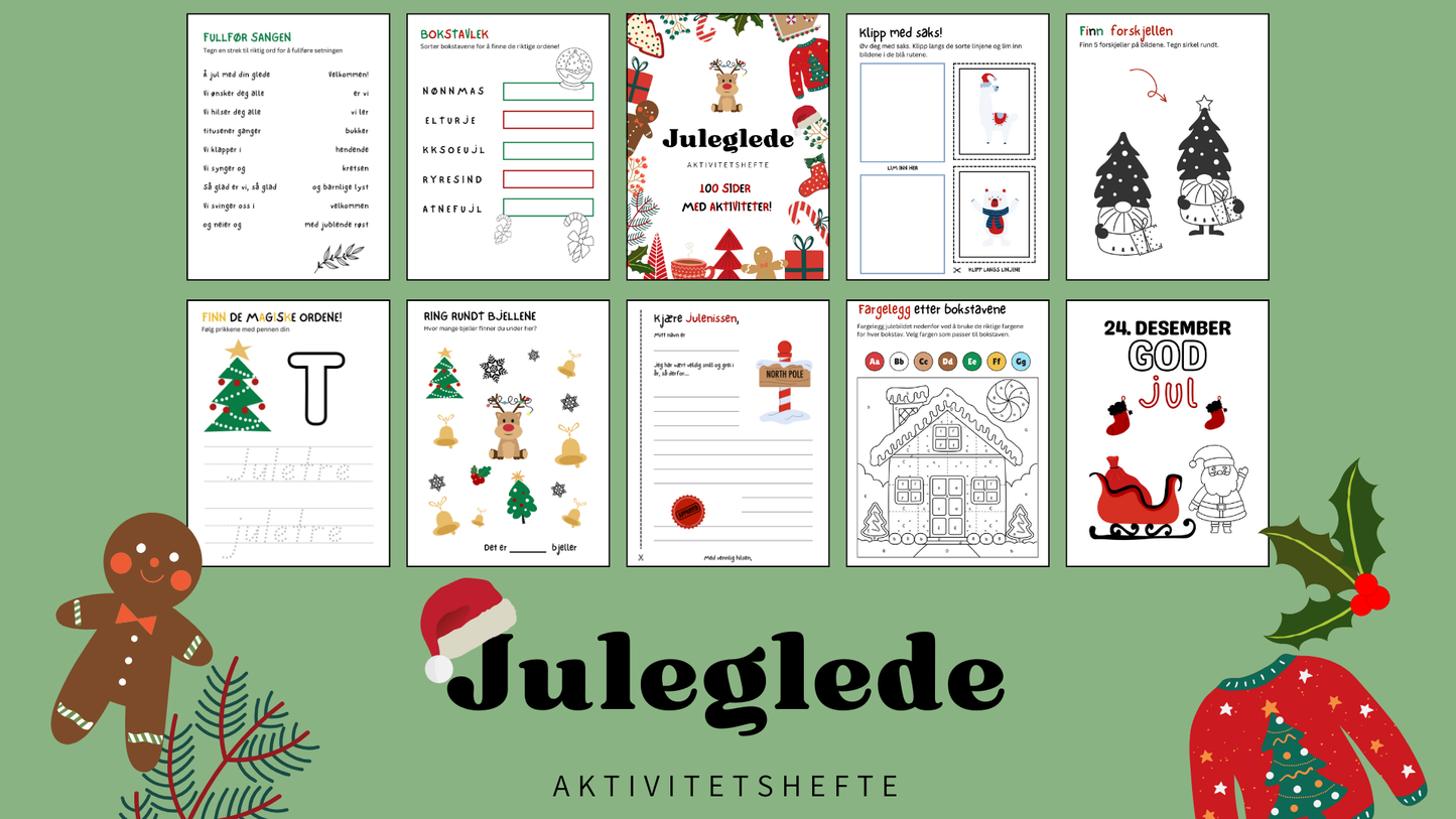 ✨Juleglede - Aktivitetshefte✨