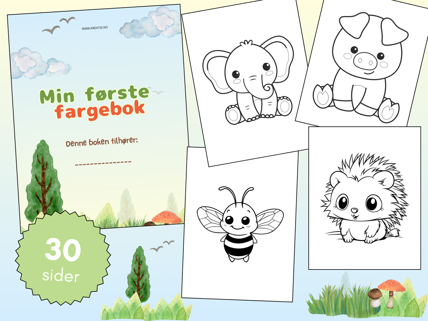 Min første fargebok 🎨🖌️ (pdf)